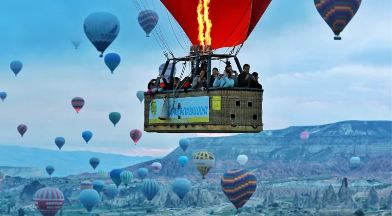 Small-group premium balloon over Cappadocia sunrise
